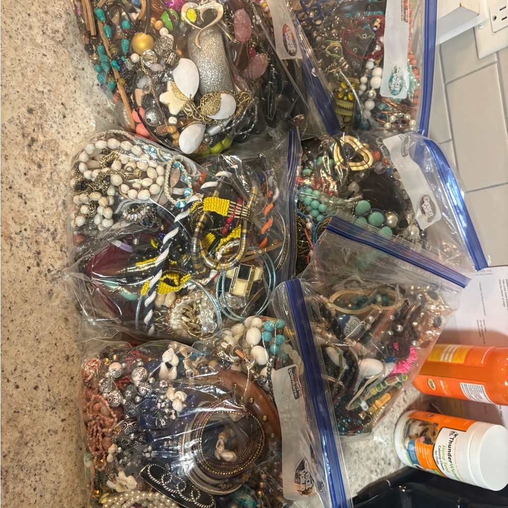 random bags of jewelry, you can pick to buy one for $10 or all of them for $40!